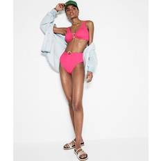River Island Animal Texture Strappy Bikini Top - Pink