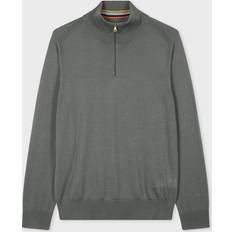 Paul Smith Merino Wool Half-Zip Sweater - Slate Green