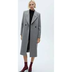 Wool Coats Mango Eye Wool Blend Coat - Grey