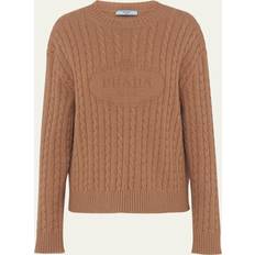 Prada Tøj Prada Cashmere Crewneck Sweater - Brown