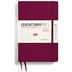 Red Calendars Leuchtturm1917 Weekly Planner 2025 Hardcover Paperback B6 Port Red