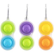 Fat Brain Toys Simpl Dimpl Clear Popping Fidget Keychains 3 Pack