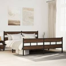 Metal Bed Frame with Mattress 180x200 cm Super King