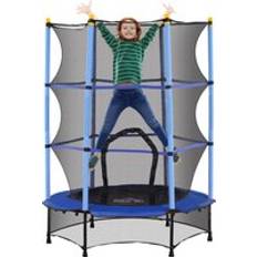 4.6ft Kids Trampoline with Safety Enclosure Blue, none