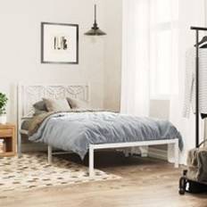 Beds & Mattresses Berkfield Home Metal Bed Frame with Headboard 107 x 203 cm