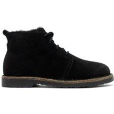 Birkenstock Unisex Boots Birkenstock Mid Shearling Suede Leather Ankle Boots - Black