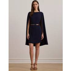 Ralph Lauren Dresses Ralph Lauren Petra Cape Georgette Cocktail Mini Dress - Lighthouse Navy