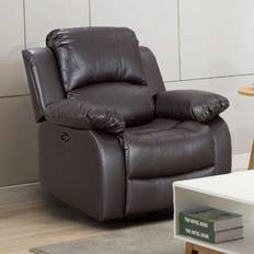 B&Q Leathers Armchairs B&Q Electric Recliner Chair Faux Leather Brown Armchair