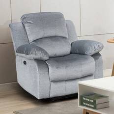 B&Q Grey Armchairs B&Q Electric Recliner Chair Grey Chenille Fabric Armchair