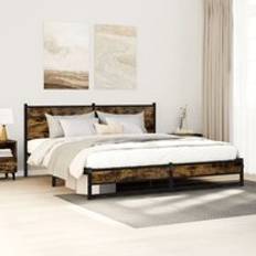 Metal Bed Frame with Mattress 180x200 cm Super King