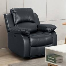 B&Q Leathers Armchairs B&Q Electric Recliner Chair Black Faux Leather Armchair
