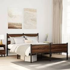 Beds & Mattresses Berkfield Home Bed Frame without Mattress 140x200 cm Brown Oak
