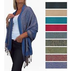 Viscose Scarfs Paulo Due Paisley Pashmina Shawl With Tassel Ends - Lightweight