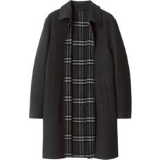 Burberry Grey Coats Burberry Car Coat - Wool/Viscose/Grey