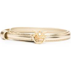 Pinko Love Birds Buckle Leather Belt - Gold