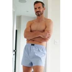 British Boxers - Sky Blue/White Stripe