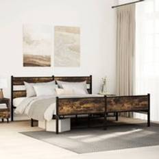 Metal Bed Frame with Mattress 180x200 cm Super King