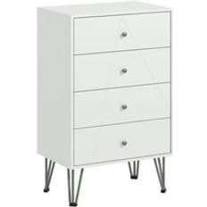 Homcom Tall Drawers 4-Drawer Dresser Chest of Drawer