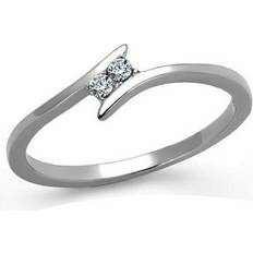 Transparent Rings Alamode Jewelry High Polished Stainless Steel Ring - Clear