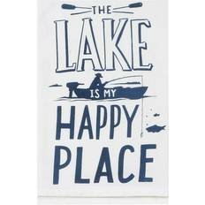 Linen Kitchen Towels Primitives by Kathy The Lake Is My Happy Place Dish Kitchen Towel