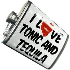 Bar Equipment Neonblond I Love Tonic And Tequila Cocktail Hip Flask