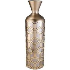 Rose Gold Vases Rose Gold Bamboo Weave 6.25 in x 22 in Vase