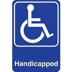 Workplace Signs on sale Handicapped Facility Sign 9 x 6 in Blue & White