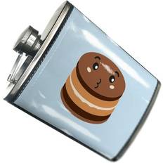 Neonblond Brown Chocolate Macaron Food Hip Flask