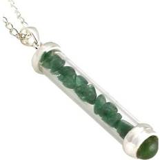 Emerald Charms & Pendants J Brand Green Aventurine Gem Power Vial Pendant for Good Luck