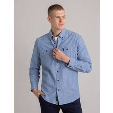 Canvas Shirts Mens Cotton Canvas Long Sleeve Shirt - Pale Blue