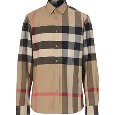 Burberry Chemises Burberry Vintage Check Motif Cotton Shirt - Beige