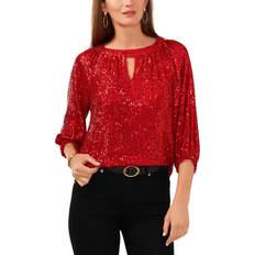 Vince Camuto Sequin Blouse - Red