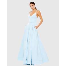 Clothing Ieena Classic A-Line V-Neck Ballgown - Powder Blue