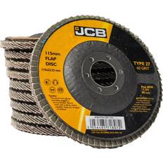 JCB Metal 60 Grit Flap Discs 115mm 10 Pack