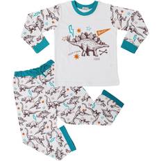 Cheap Pyjamases Kids Dinosaur Pyjamas Set - Red