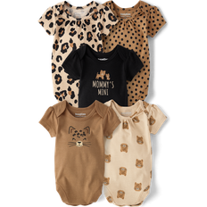 The Children's Place Leopard Bodysuits Children's Clothing The Children's Place Leopard Bodysuit 5-Pack - Rice Crackers