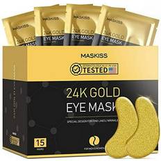 Wrinkles Eye Masks Maskiss 15-Pairs 24K Gold Eye Mask for Puffy Eyes