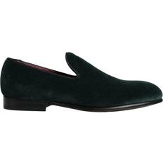 Dolce & Gabbana Loafers Dolce & Gabbana Velvet Slip On Loafers Green