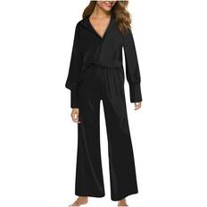 Levmjia Womens Silk Satin Pajamas Set