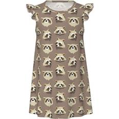 Square Nightgowns Children's Clothing Disketp Raccoon Print Flutter Nightgown - Large