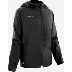 Pockets Rain Jackets KIPSTA Kids Unisex Waterproof Football Jacket - Smoked Black/Graphite Grey