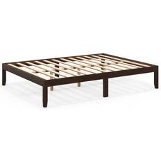 Costway Queen Size Wood Bed Frame with Slats