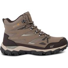 Women Hiking Shoes Regatta Breathable Holcombe III Walking Boots - Walnut/White/Pepper