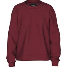 Oversized Sweatere Pieces PcChilli Loose Fit Sweatshirt - Rød