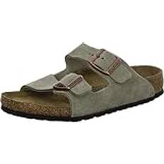 Birkenstock Arizona Kids Suede Leather Taupe Two-Strap Sandals - Beige