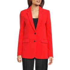 Rosso Blazer Women's Notch Lapel Blazer - Red