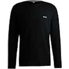 BOSS Waffle-Structured Pyjama T-shirt - Black