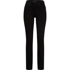 Levi's 724 High Rise Straight Jeans - Black Denim