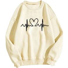 Fred Perry Dame Sweatere Fred Perry Bomuld Ecru Sweater Med Logo - Beige