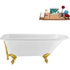 Claw Foot Bathtub Freestanding Bathtubs Streamline Claw Foot Bathtub 62 Inch Clawfoot Tub and Tray